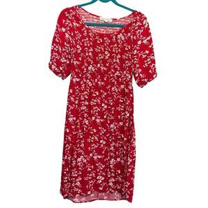 Unbranded Women's Red and White Dress